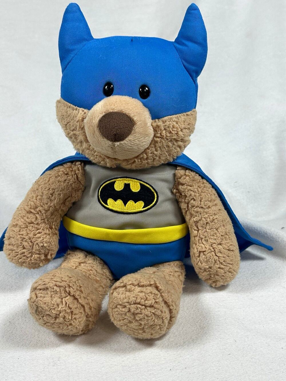 GUND Batman Plush Teddy Bear Stuffed Animal w/ Blue Cape Small 4048557